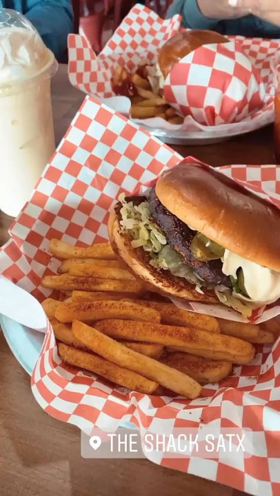 The Shack - Black bean burger! Yum! The mango smoothie was good too! Fries could be crispier! - Hot Dogs Near Me - San Antonio, Texas