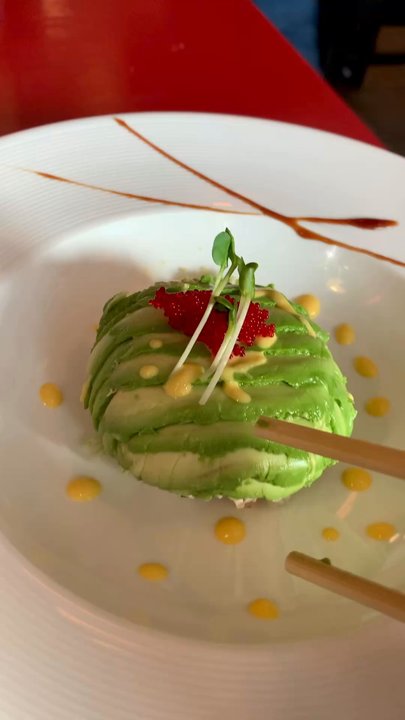 One Ramen & Sushi - A look inside the avocado salad - Ramen Near Me - Cambridge, Massachusetts