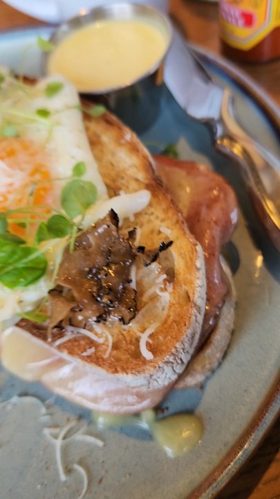 OEB Breakfast - 124 Street - Croque madame sandwich and gold digga poutine - Breakfast & Brunch Near Me - Edmonton, Alberta
