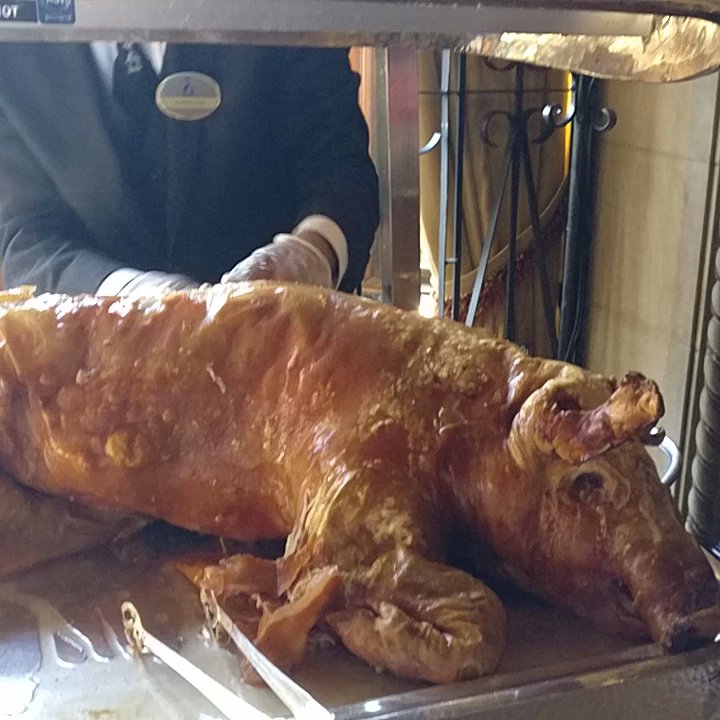 Pleasantdale Chateau - Roast pig  instagram.com/snackchatnyc - Venues & Event Spaces Near Me - West Orange, New Jersey