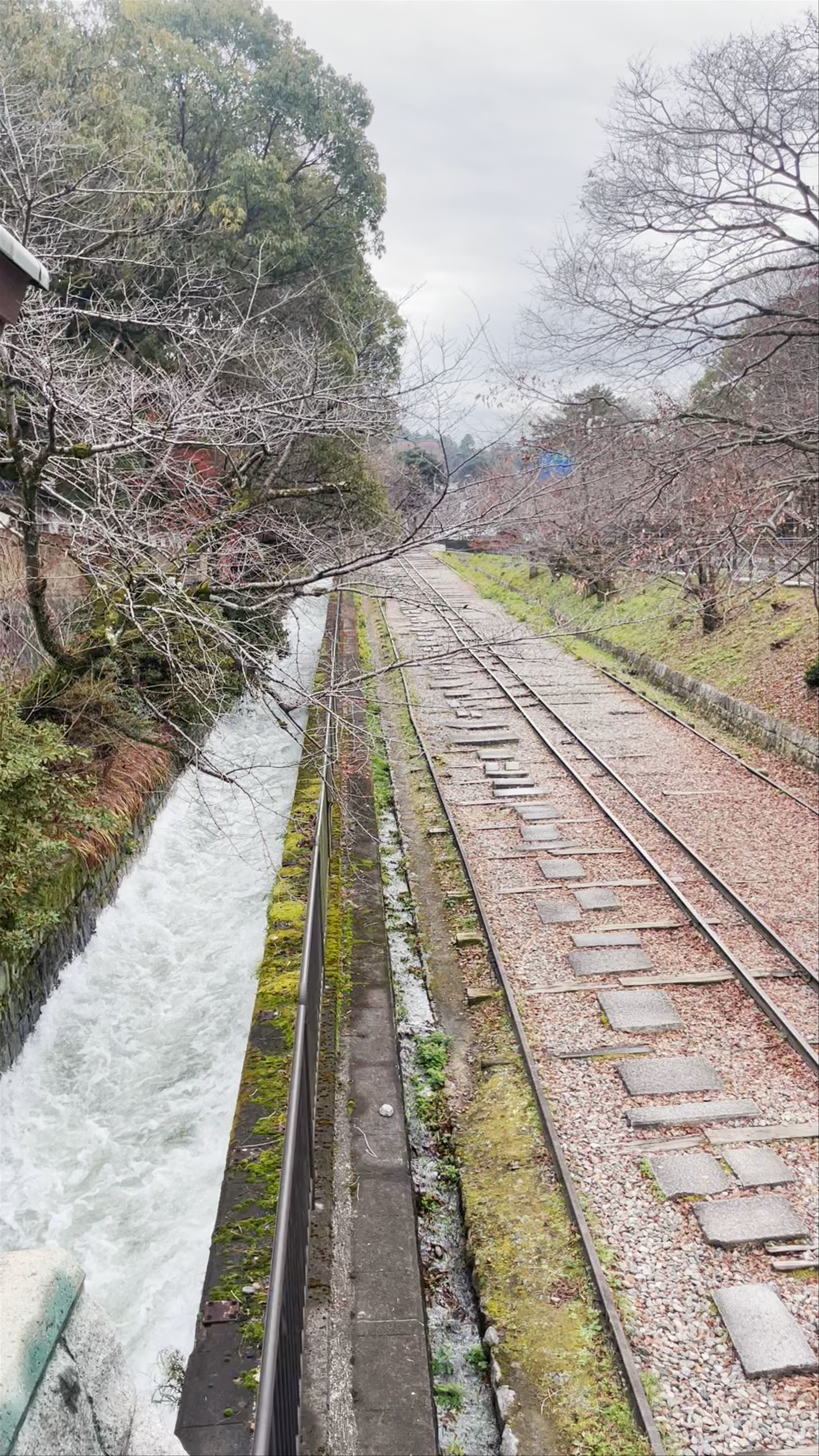 Keage Incline: Tranquil Winter Walkway in Kyoto