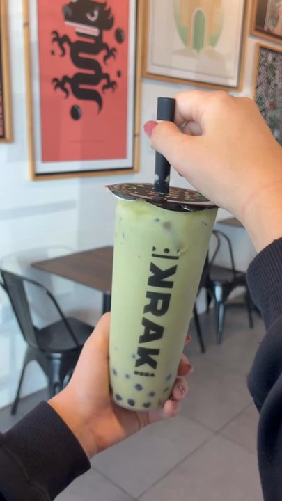 Krak Boba - Matcha prince (matcha, coconut water, boba ) - Bubble Tea Near Me - Westminster, California