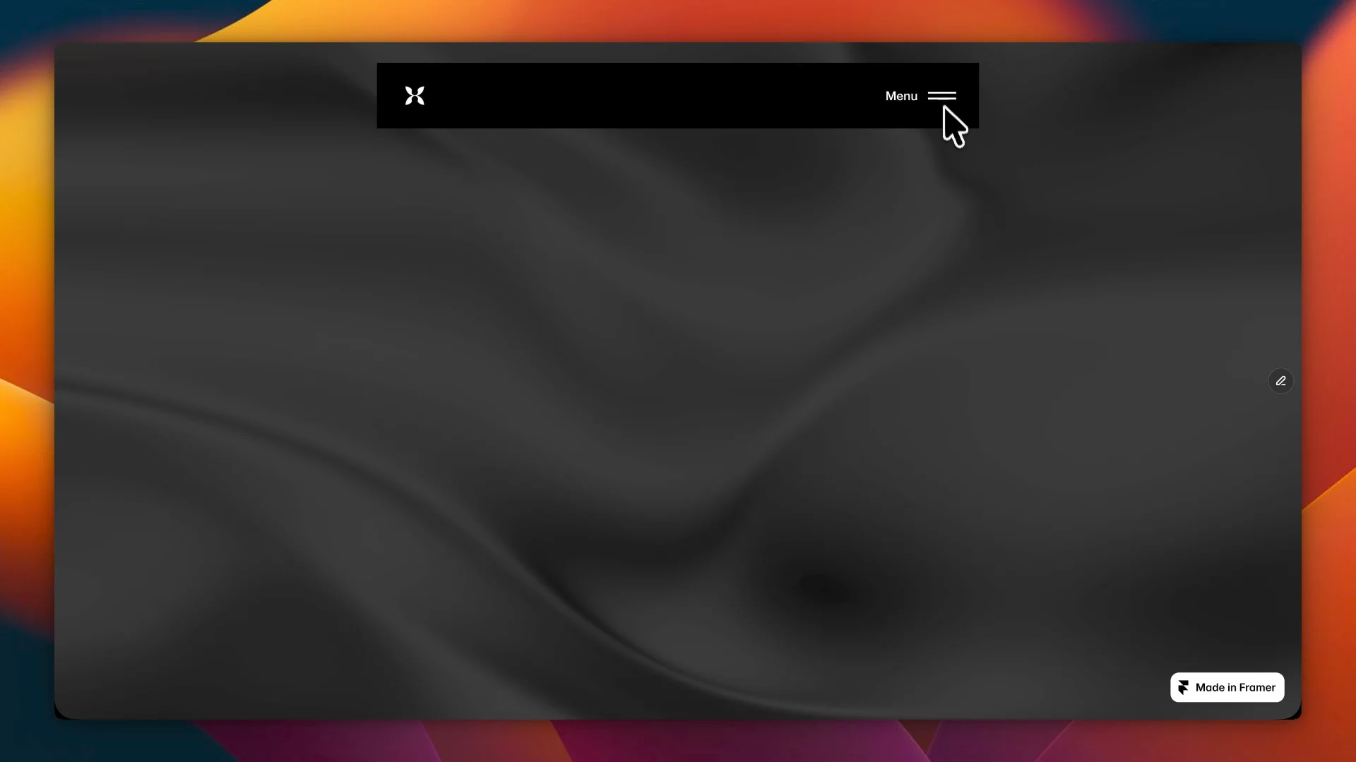 Been sitting on this one for a while, a full screen nav menu for Framer. Coming soon to the marketplace, completely free