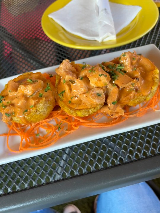 Tabu - Our food (mofongo chicken & chicken nachos) - Wine Bars Near Me - New York, New York