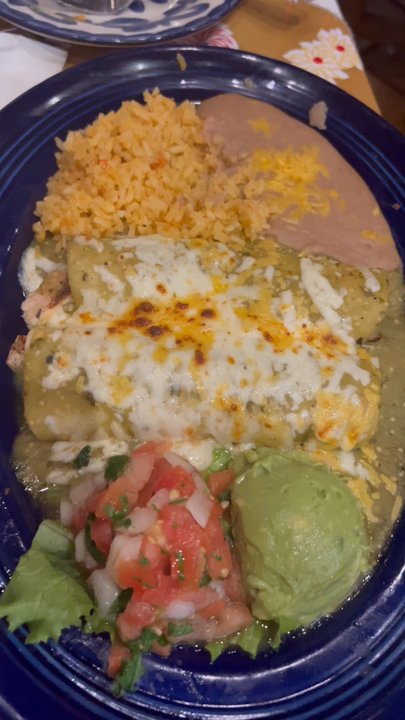 Los Tios - Enchiladas Enchilada Verdes Dinner - Tex-Mex Near Me - Houston, Texas