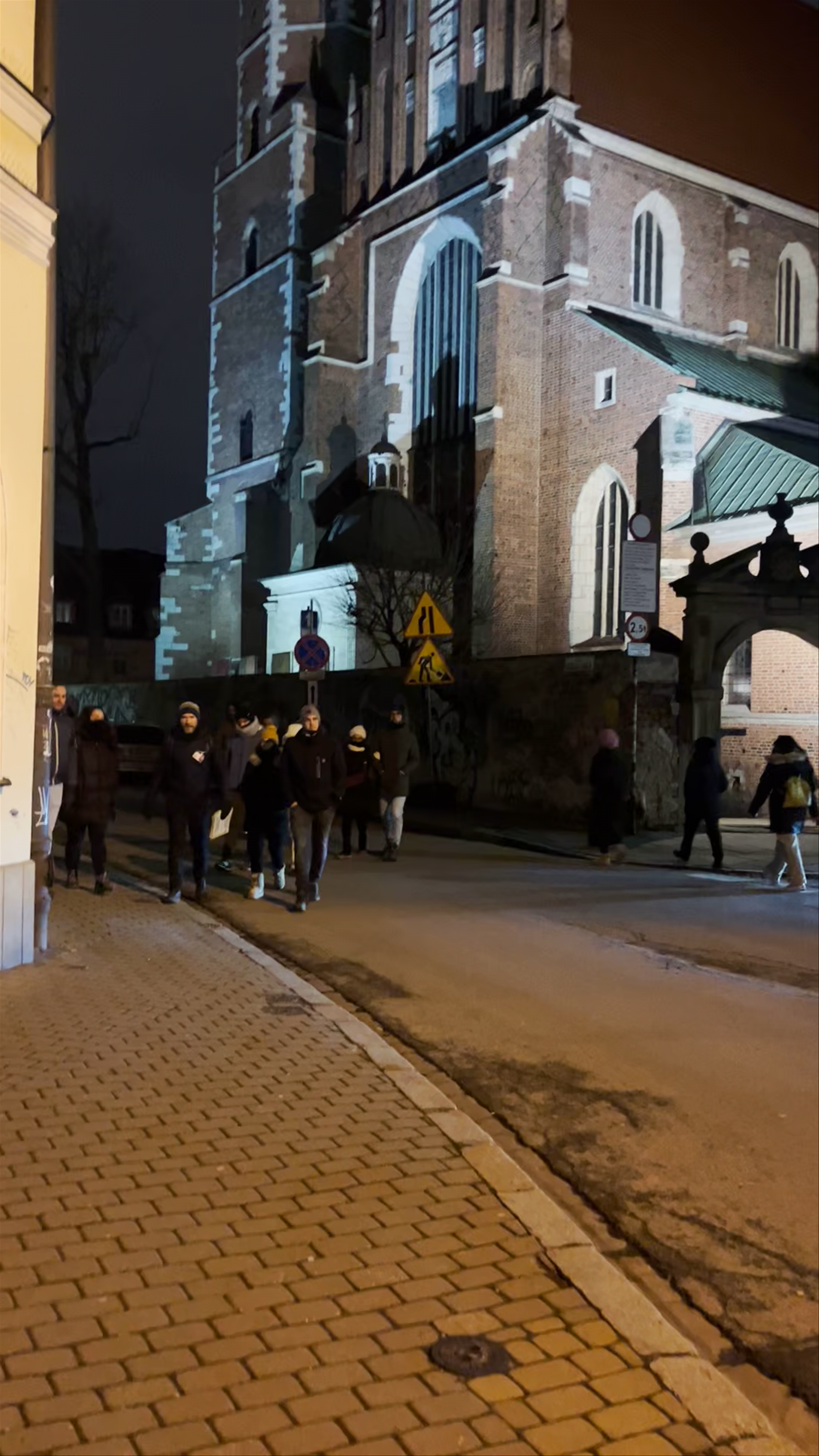 Night View of Basílica del Corpus Christi in Kraków, Poland