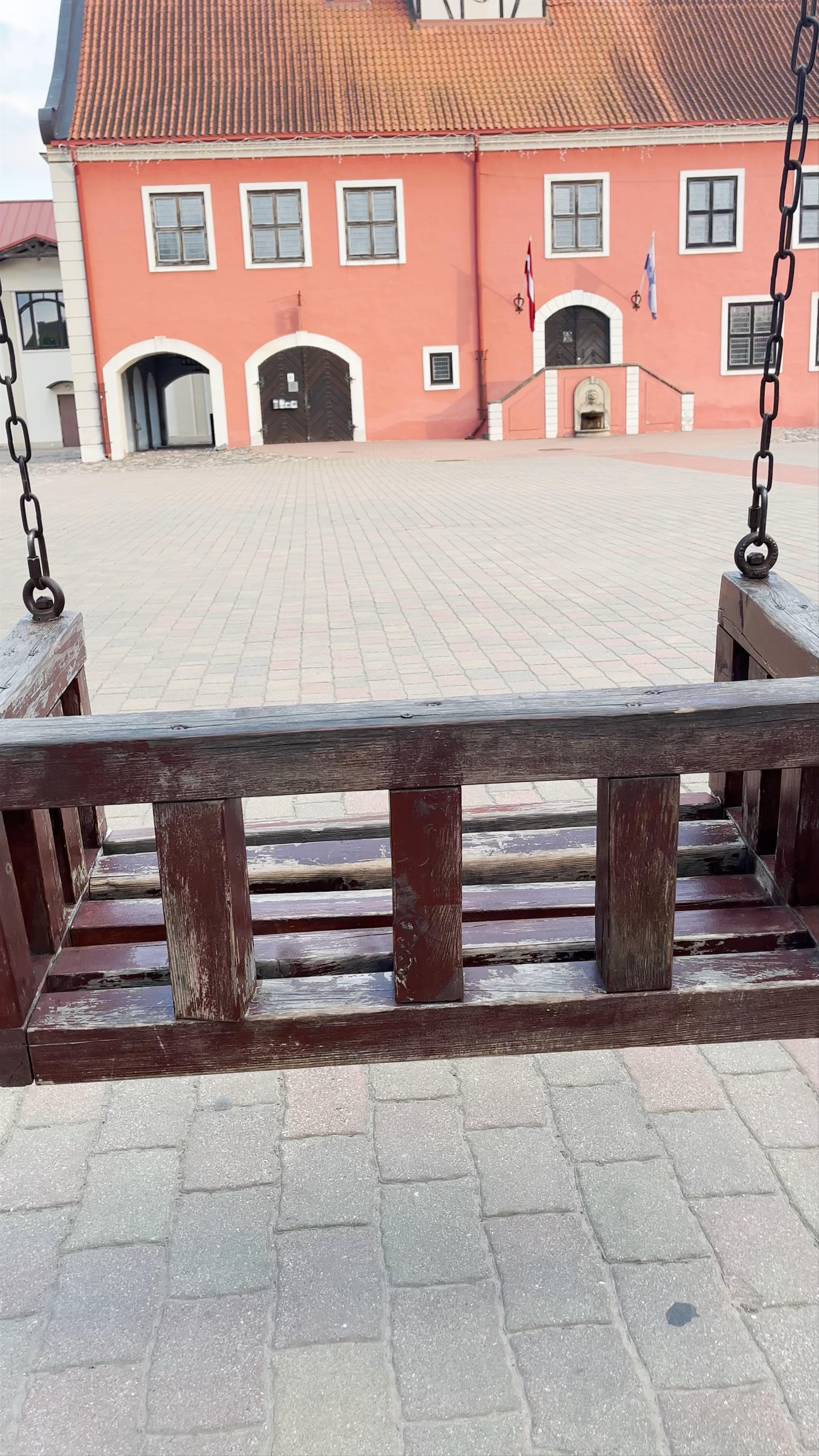 Serene Moments at Bauska Town Hall Swing, Latvia