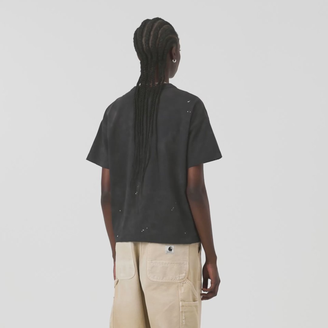 Model wearing a Women's S/S Painter T-Shirt
