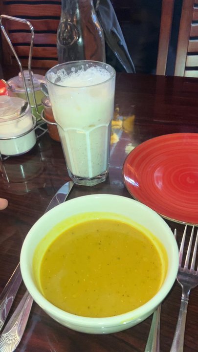 Silk Road - Me describing the doogh to an Afghan friend - Comfort Food Near Me - Warren, New Jersey