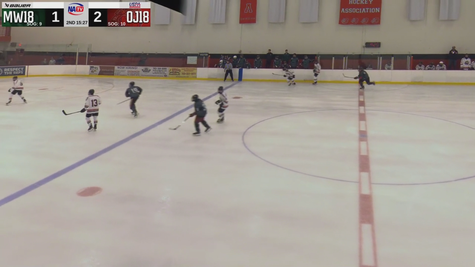 Teigue Wagner's Big Open Ice Hit | Odessa Jackalopes 18U AAA