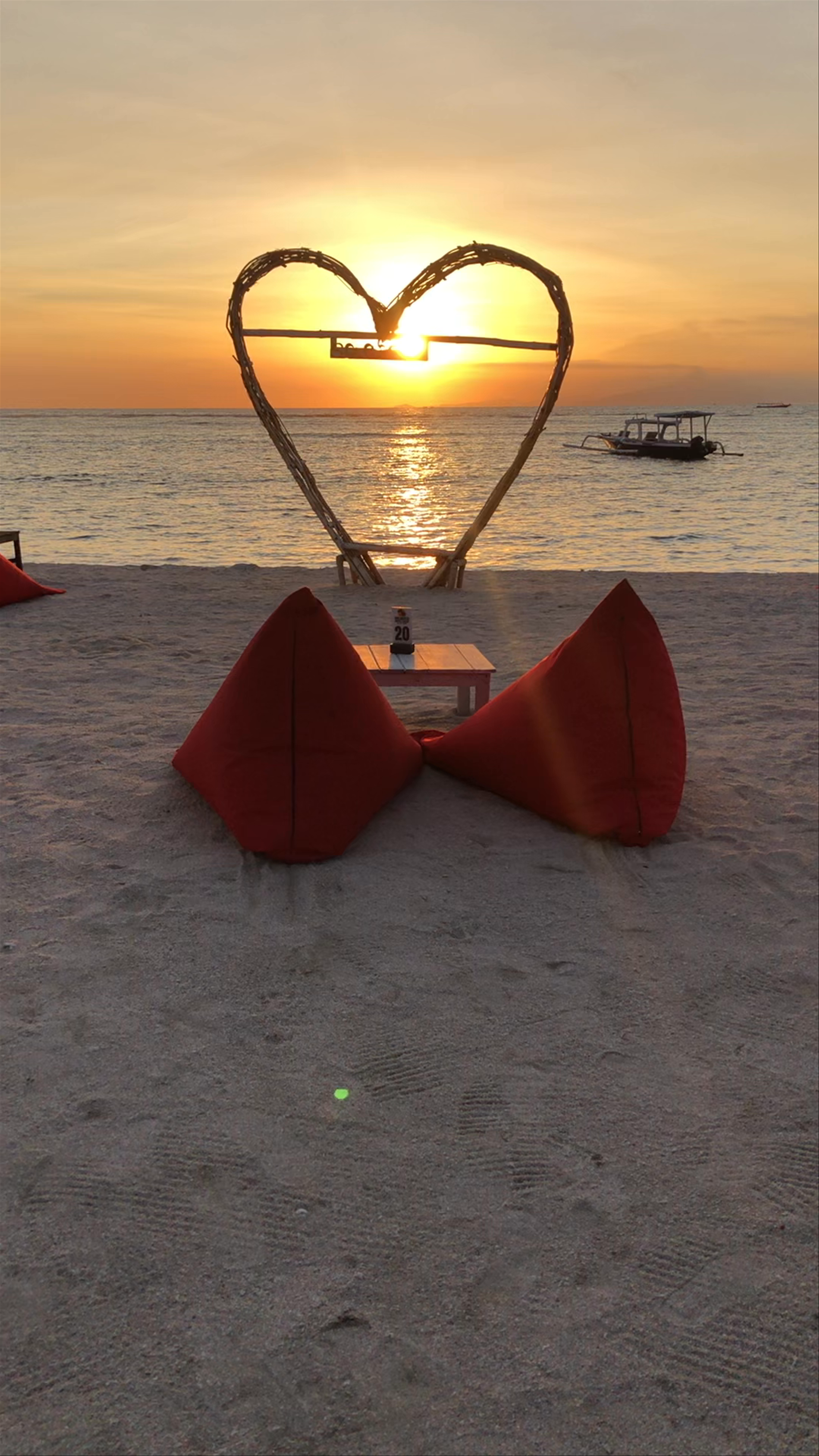 Romantic Sunset at Solabose Bar & Restaurant, Gili Indah