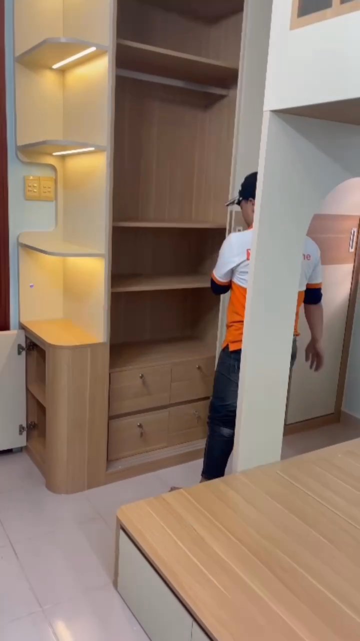 Phòng ngủ giường tầng cho 2 bé trai nhà chị Khánh Linh
