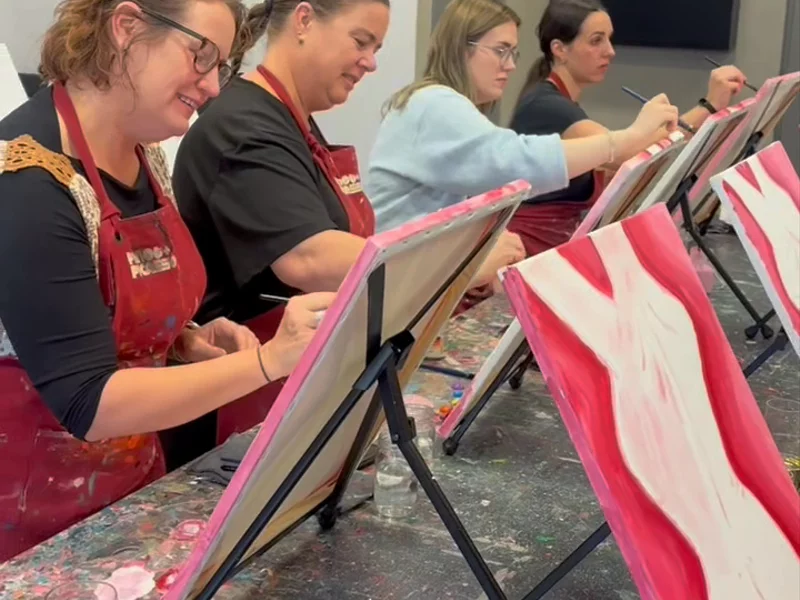 Content Creator Shoot - Paint & Sip with Pinot & Picasso and The Girls Table Perth
