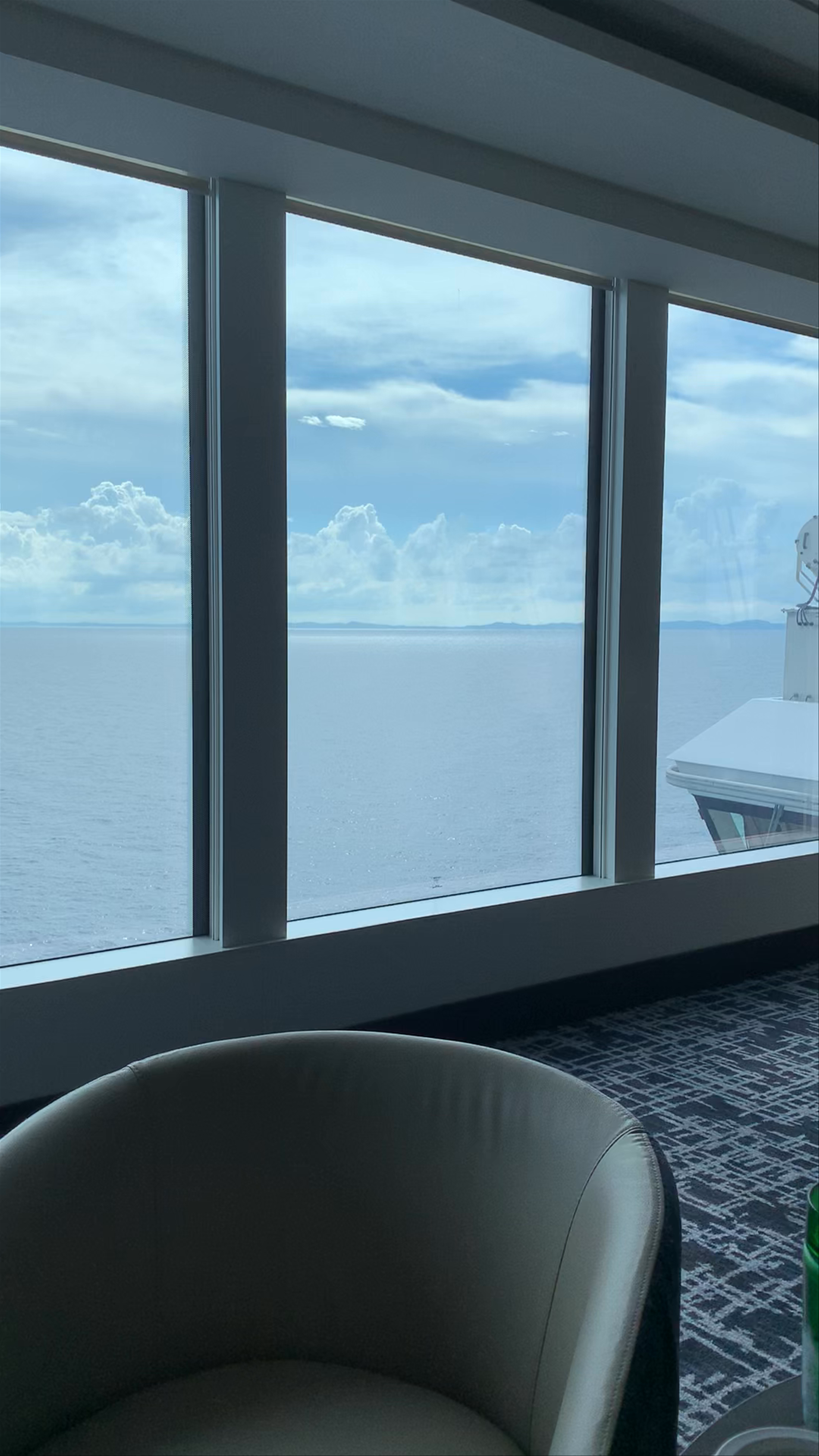 Elegant Interior Lounge with Ocean Views on Norwegian Cruise Line Miami
