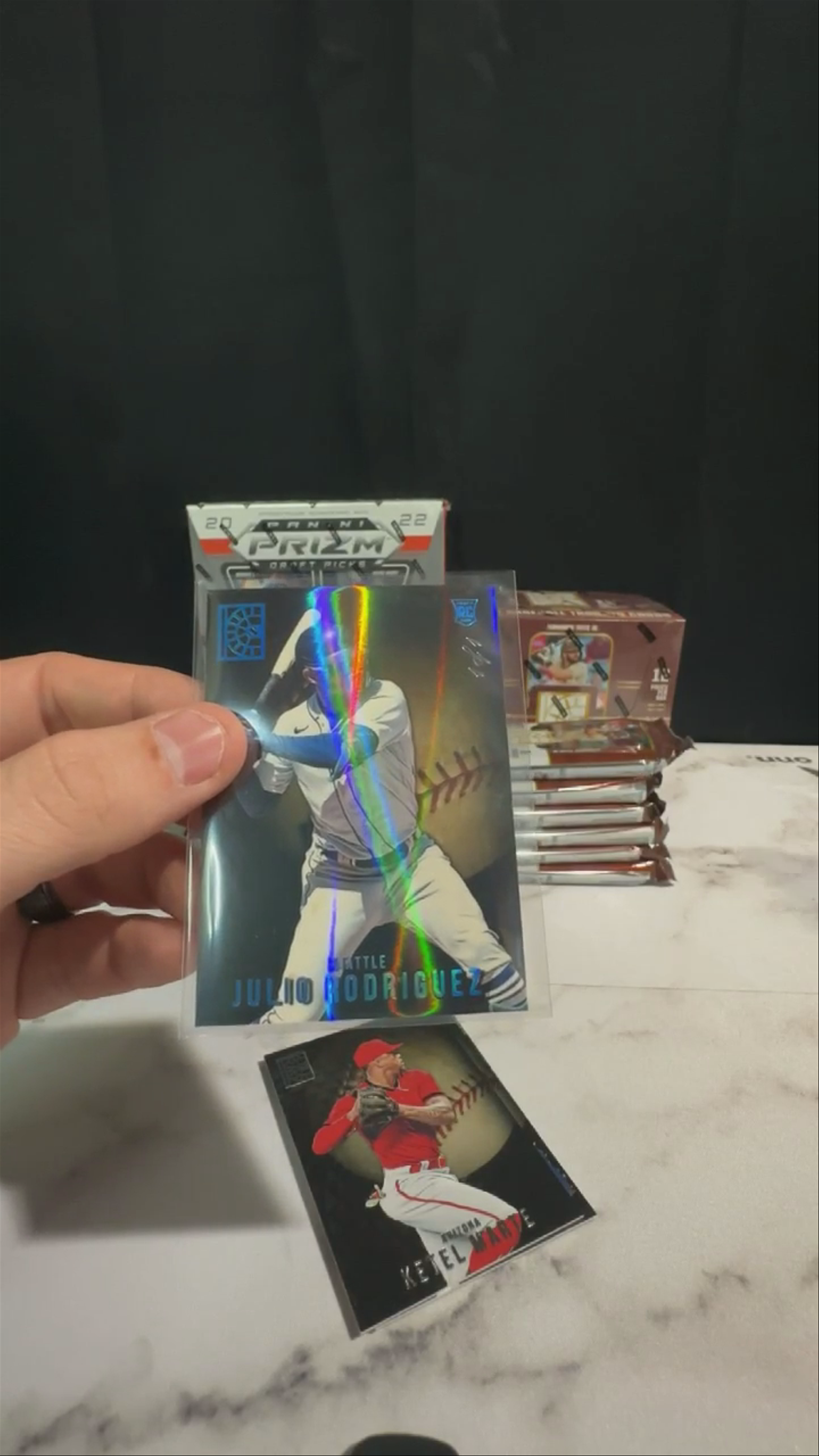 2022 Panini Capstone Julio Rodriguez RC Holo Platinum Blue 1/1 S/O to @stonebreaks for blessing me