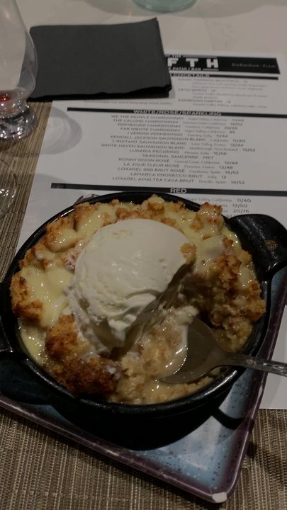 The Fifth - Bread pudding - New American Near Me - Richardson, Texas