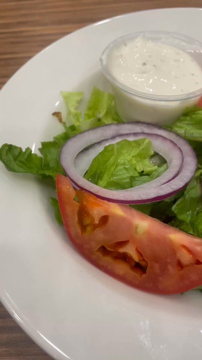 IHOP - Chicken strip dinner with side salad. I told the waiter it says it comes with 5 so he is bringing me another one. - Breakfast & Brunch Near Me - Palatine, Illinois