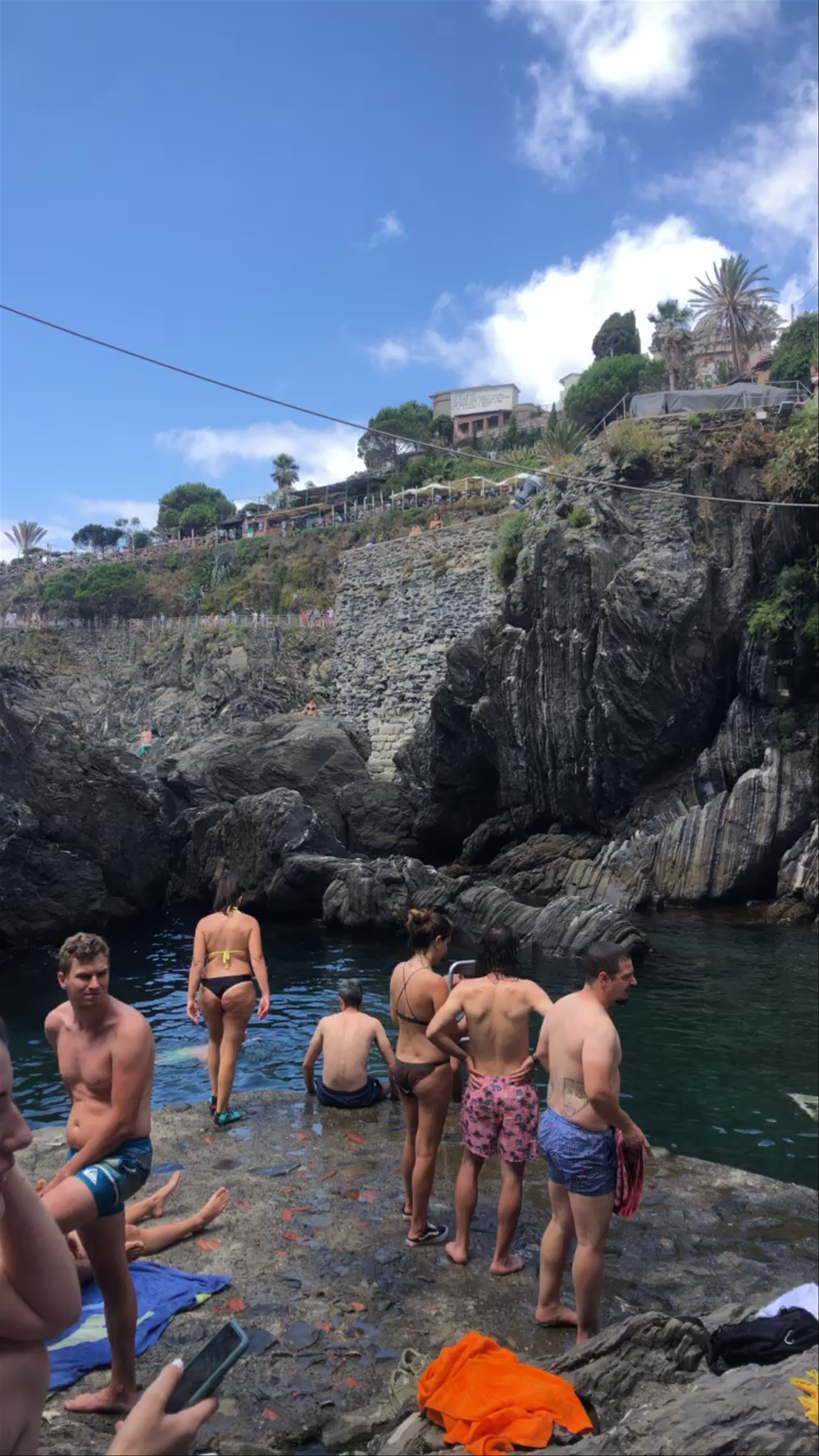 Sun-soaked Swim at Manarola Marina, Italy