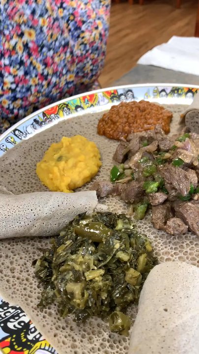 Smoke'N Ash BBQ - Injira with traditional Ethiopian sides like Misir Wat (Split Red Lentil Stew), Ater Kik Wat (Split Yellow Pea Stew). - Barbeque Near Me - Arlington, Texas