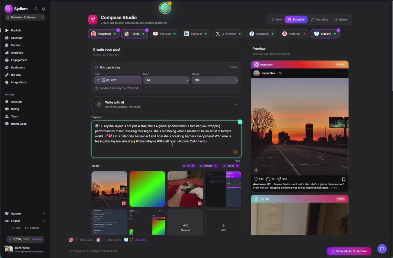 Sydium - AI Social Media Autopilot That Posts image 1