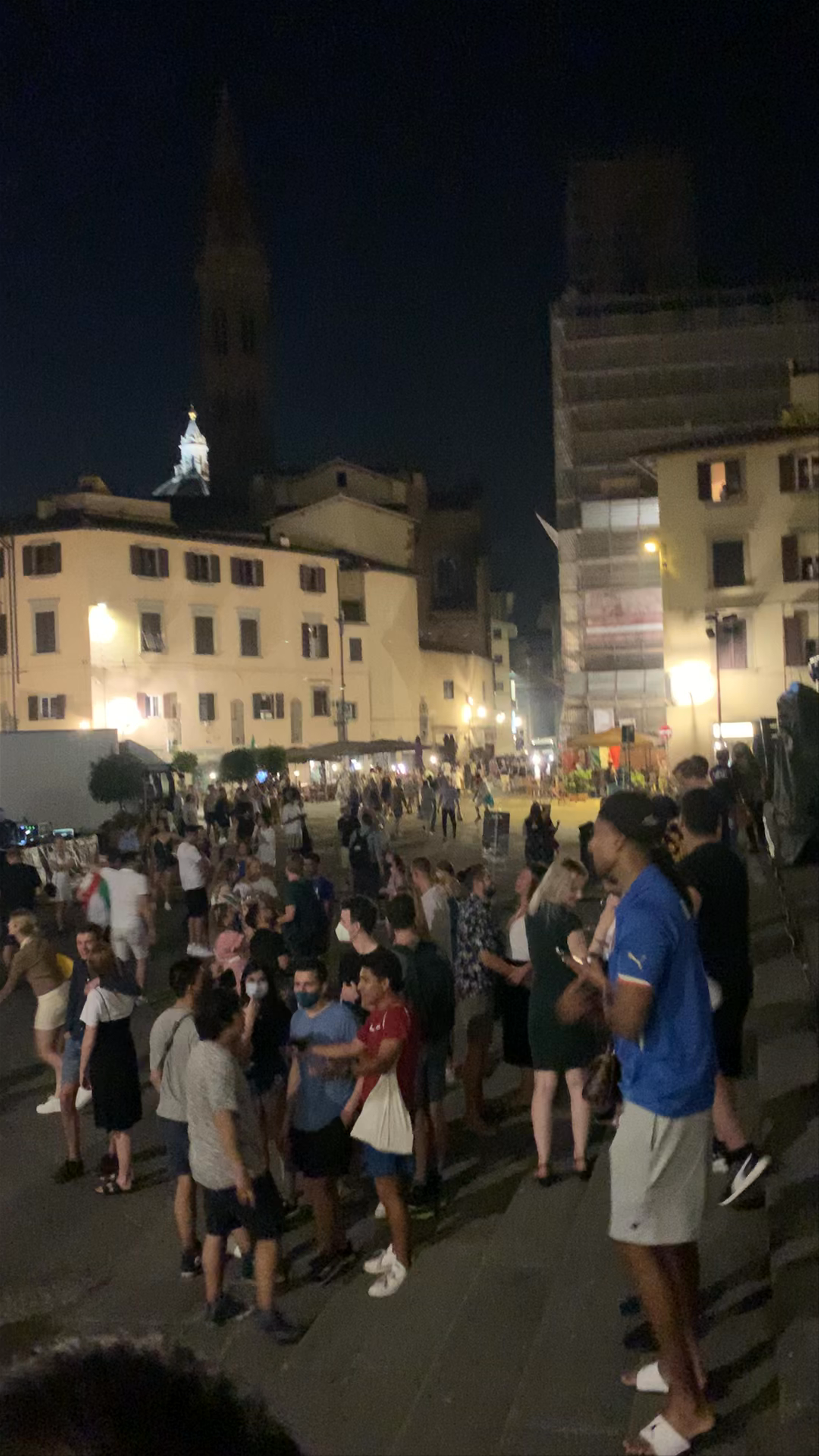 Crowds gather to celebrate Italy’s victory