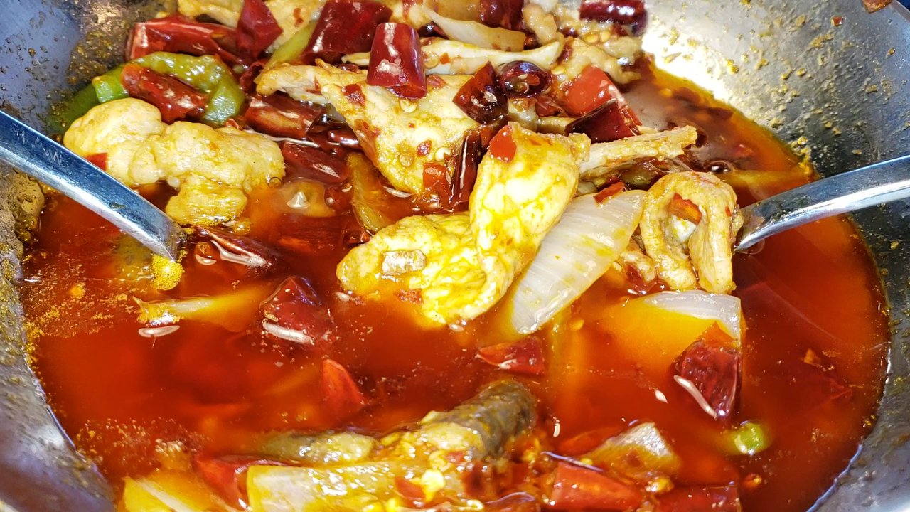 DJ Kitchen - Dry pot style pork.. not dry at all. Order it extra spicy. Blow on each bite before you put it in your mouth. It's HOT! - Szechuan Near Me - Philadelphia, Pennsylvania