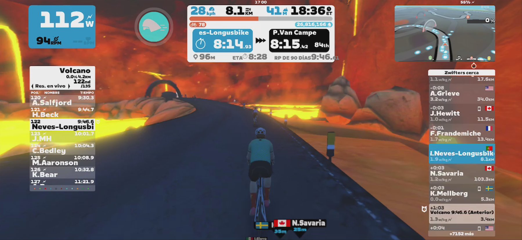 Zwift - Pacer Group Ride: Volcano Circuit in Watopia with Taylor