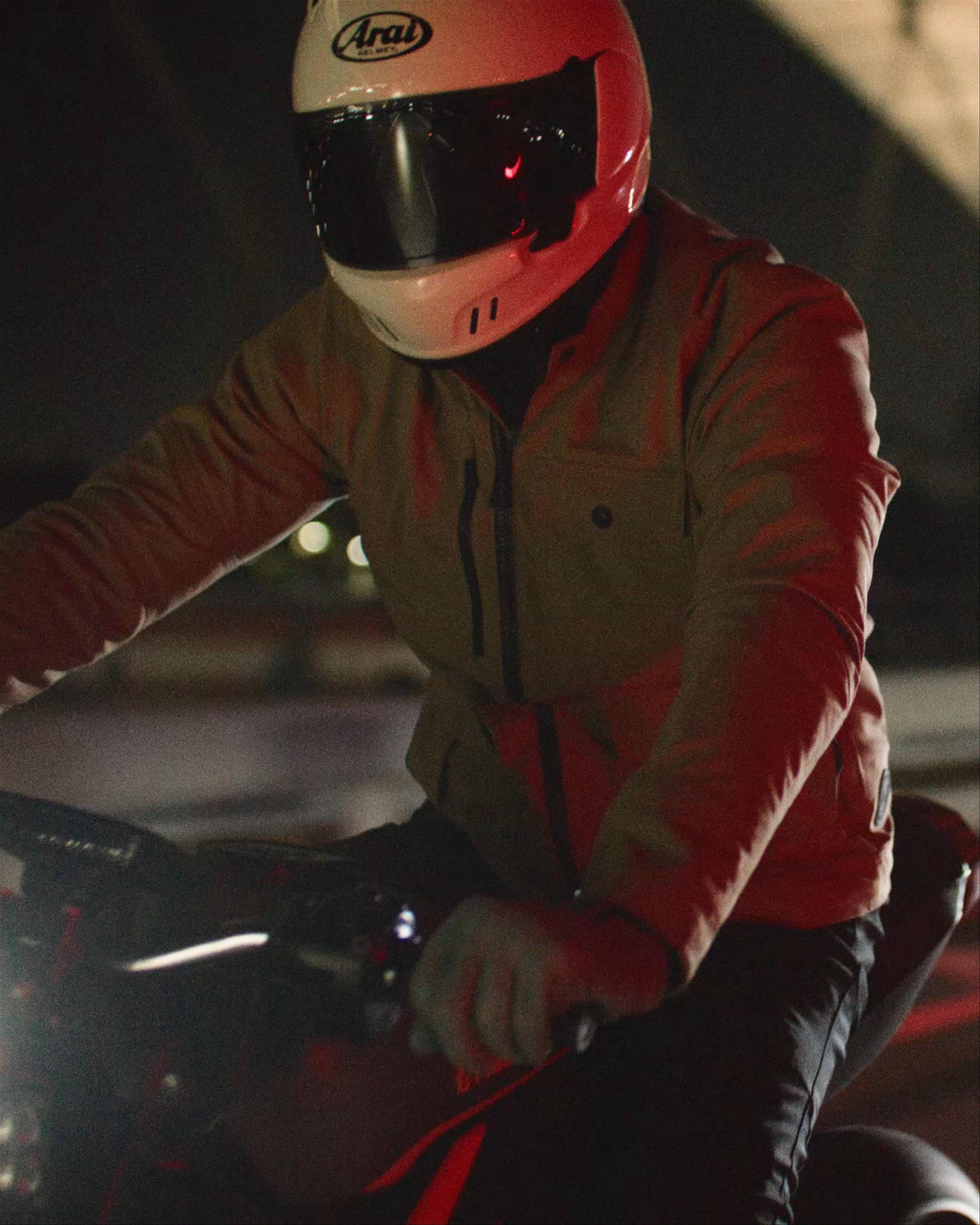 Night motorcycle ride in Los Angeles, CA