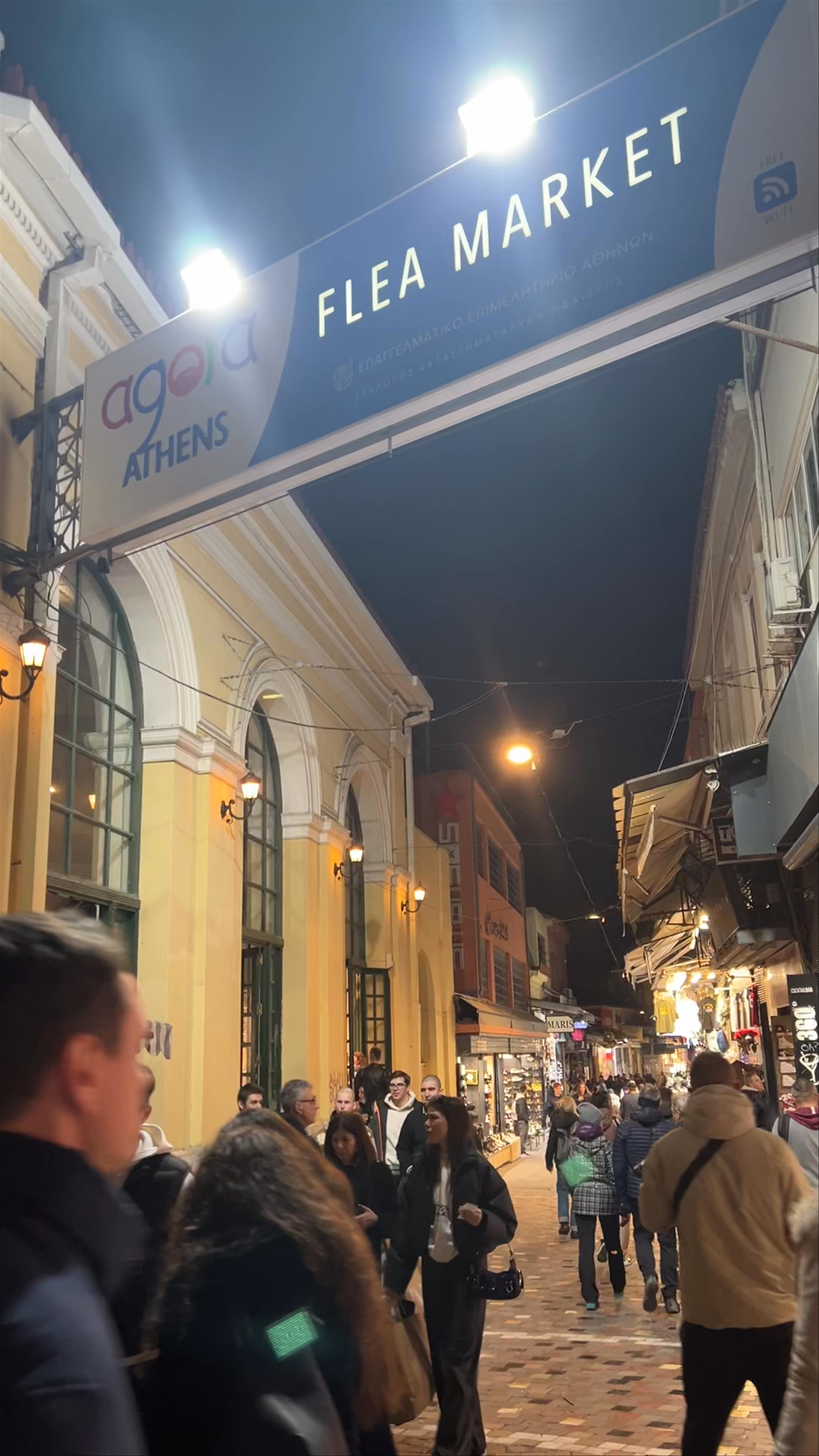 Monastiraki Flea Market Nightlife in Athens