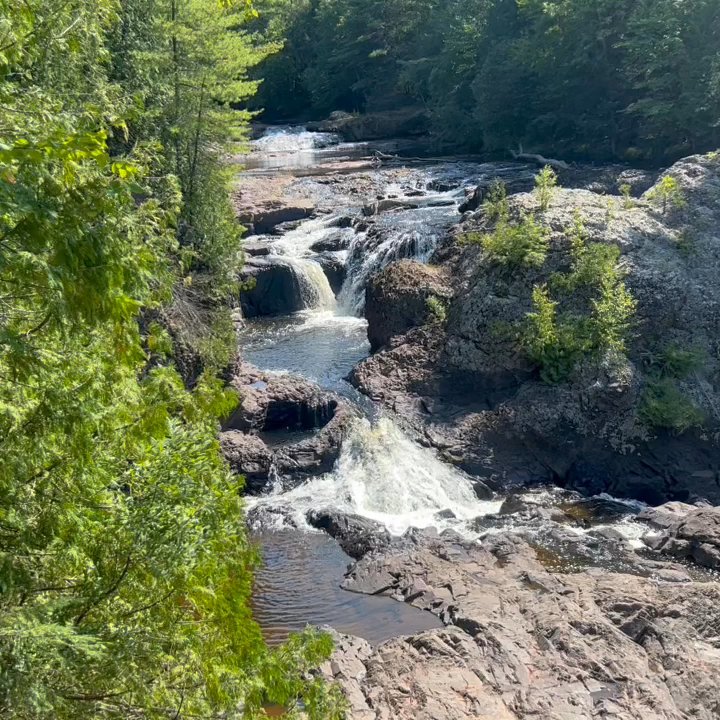Potato River Falls - Relax & enjoying the Potato River Falls - Hiking Near Me - Gurney, Wisconsin