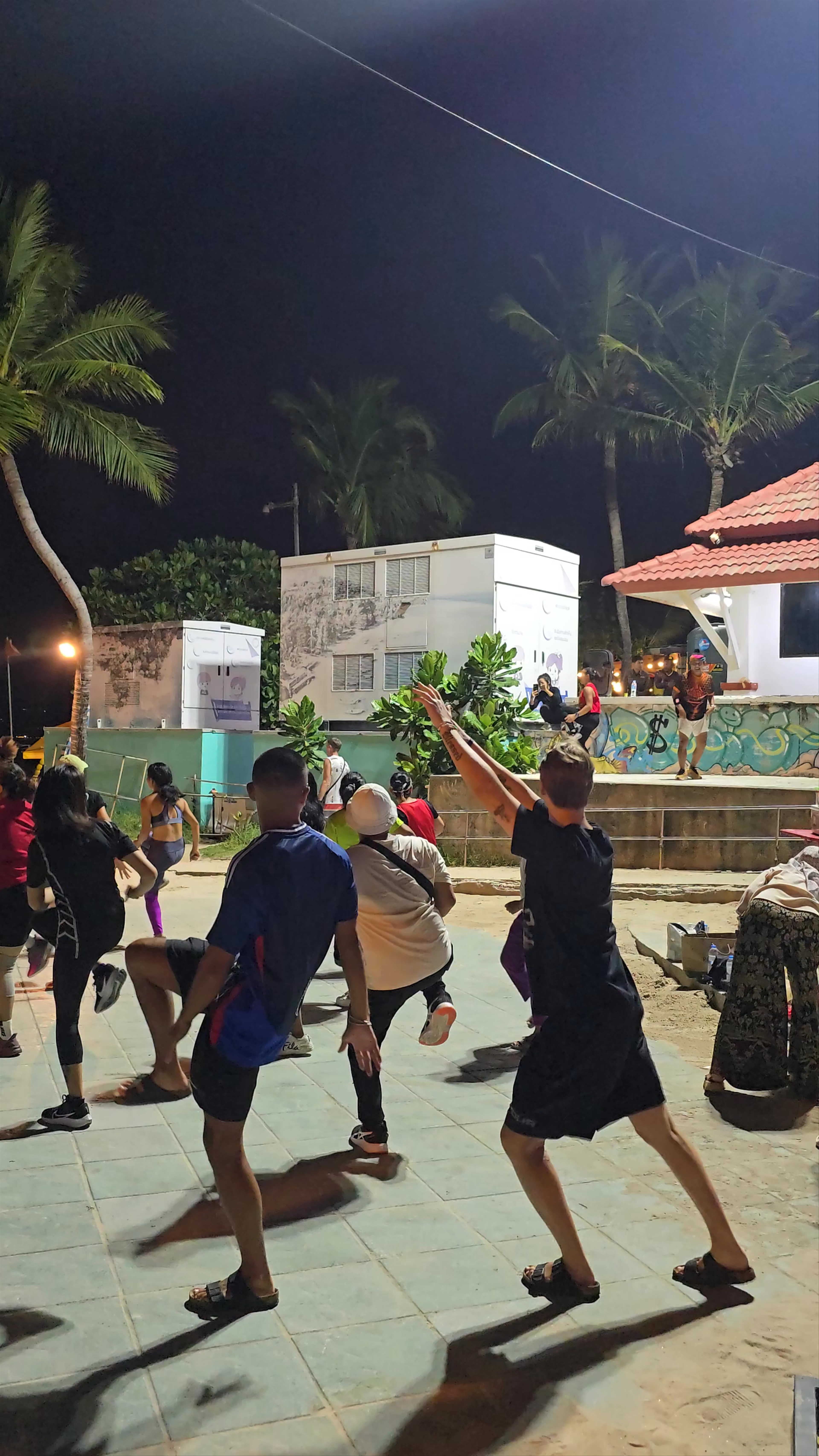 Nighttime Dance Fitness at Patong Beach, Phuket
