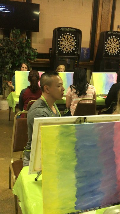 Club 90 - Such a fun mix and crowd of new and experienced painters. Mostly new...haha - Dance Clubs Near Me - Sandy, Utah