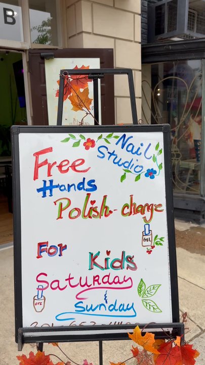 Nail Studio - This weekend, we will be having a nail stations outside in front of the Teas Me Bubble Tea coffee shop to do free hand polish for kids. - Nail Salons Near Me - Bethesda, Maryland