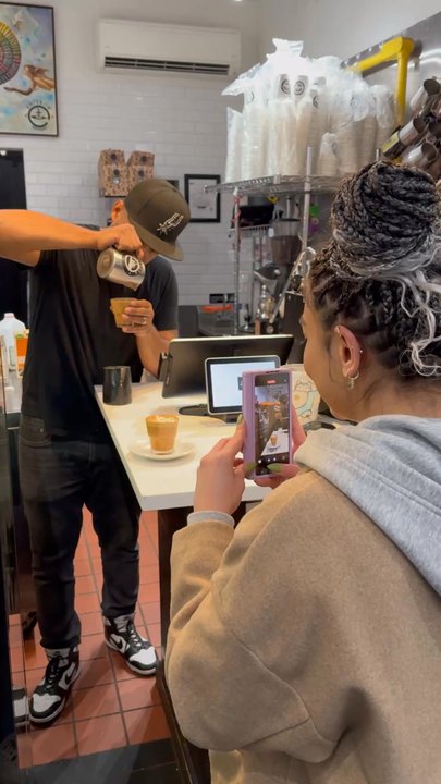 Frisson Espresso - Julian making art - Coffee & Tea Near Me - New York, New York