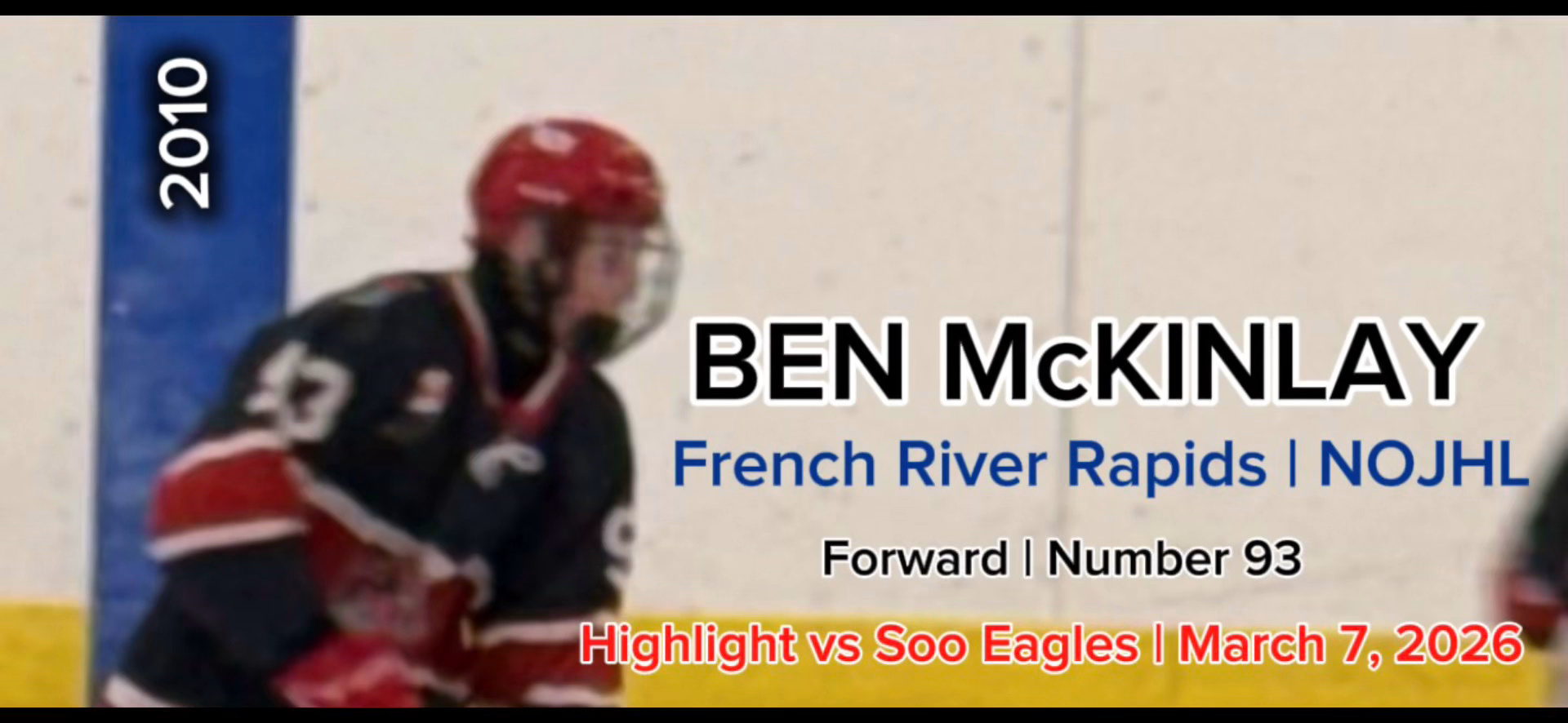 Ben McKinlay's Offensive Highlights: Full Shift with French River Rapids vs Soo Eagles