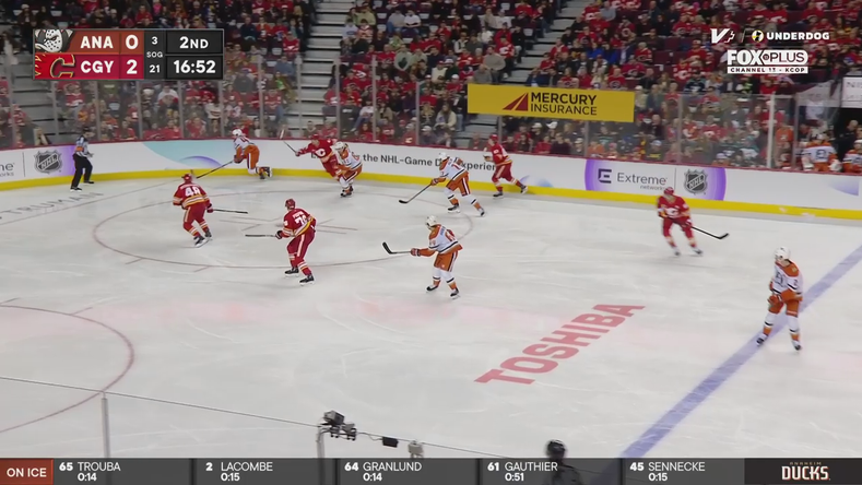 Beckett Sennecke with 3 Goals in the vs. Calgary Flames · Jan 25, 2026