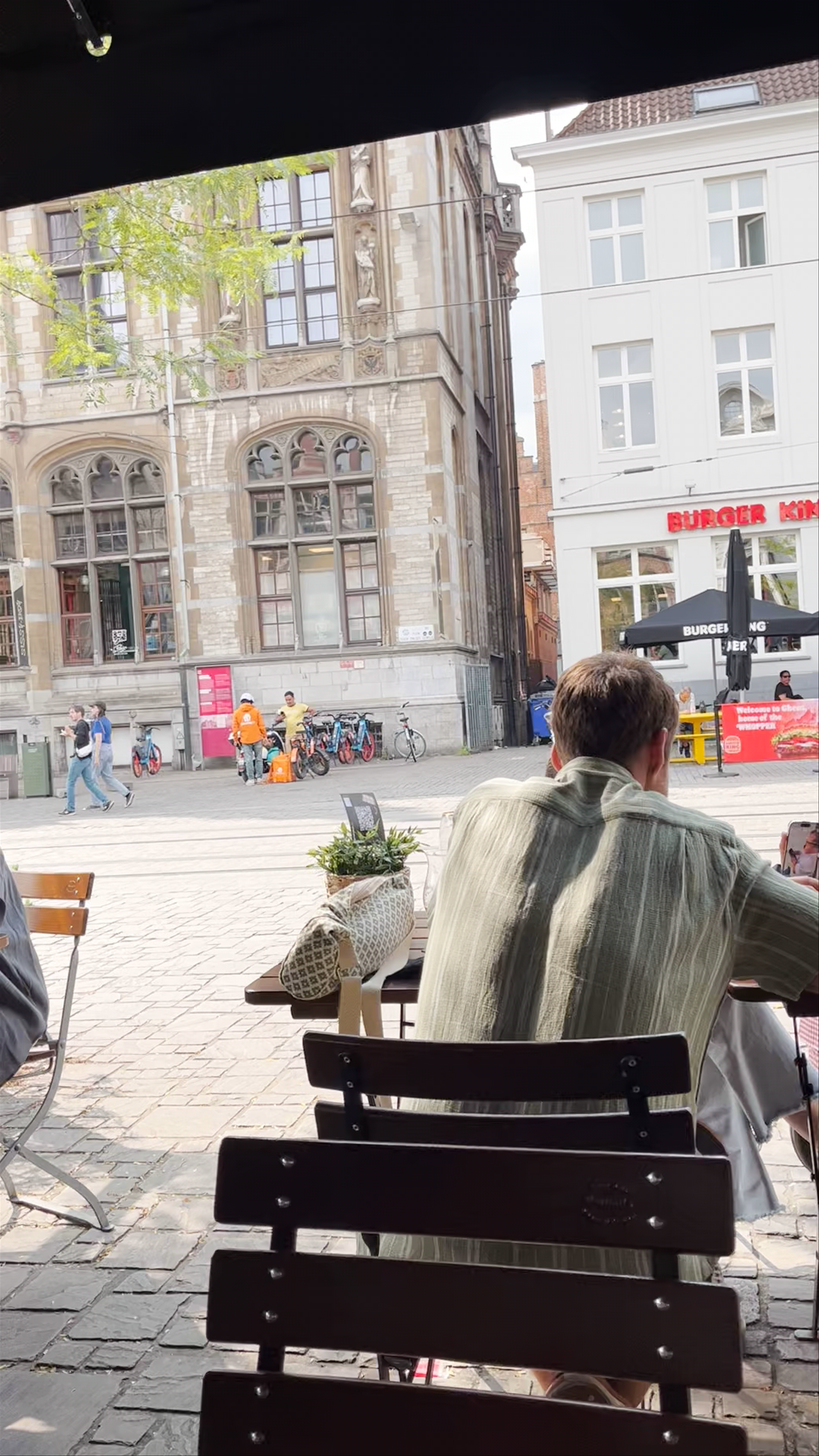 Outdoor Café Vibes at Korenmarkt, Ghent