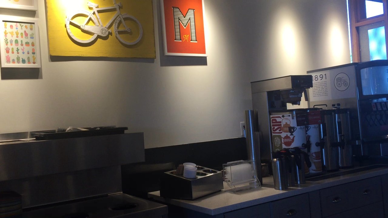 Modern Market Eatery - Interior: Self serve drink fountain back seating area and food pick area - Sandwiches Near Me - Phoenix, Arizona