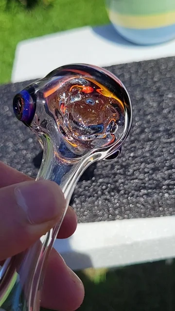 Preview pic of Bubble hash spoon #44 large galaxy and devils punch