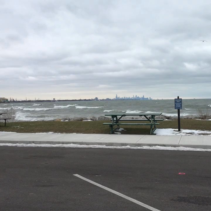 Whihala Beach - January view of Chicago. - Beaches Near Me