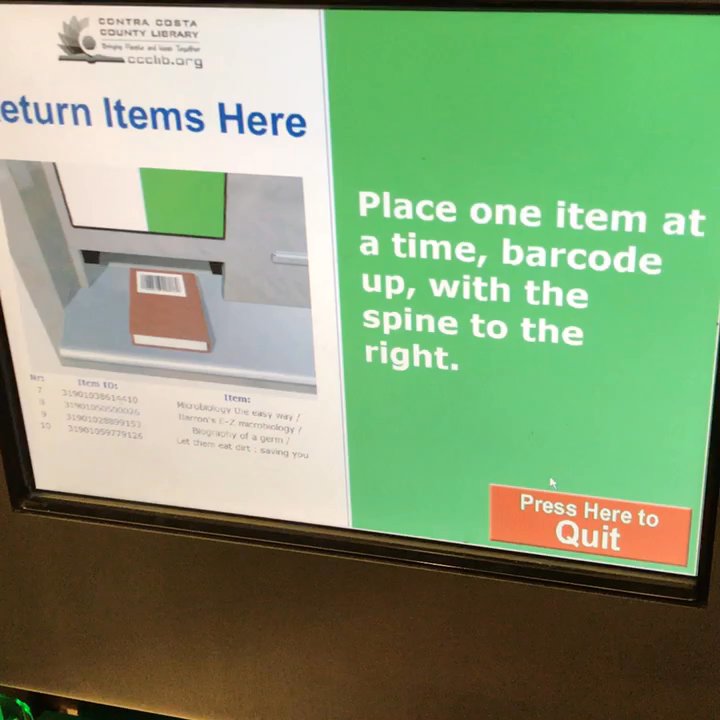 Walnut Creek Library - Super hi tech book return machine! - Libraries Near Me - Walnut Creek, California