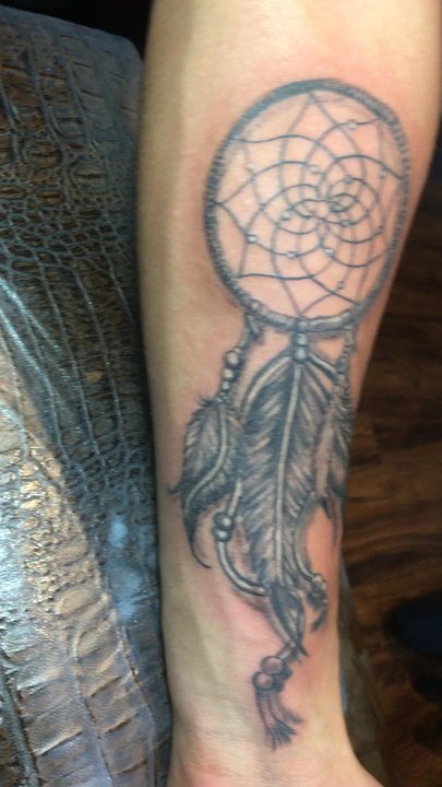 Top Hat Tattoo - Dreamcatcher on forearm tattoo - Tattoo Near Me - Rocky Point, New York