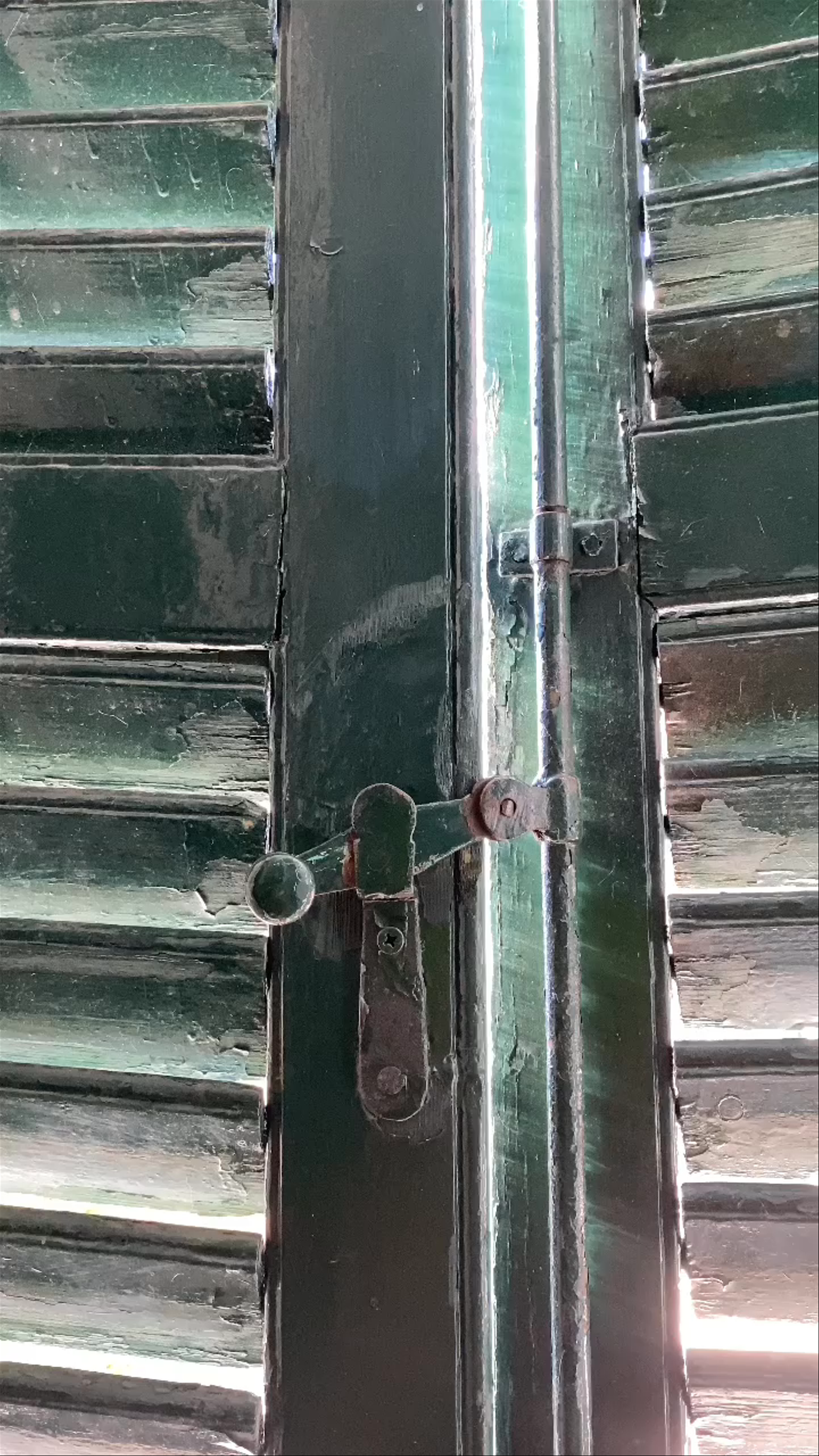 Morning Light Through Vintage Shutters in Kerkira, Corfu