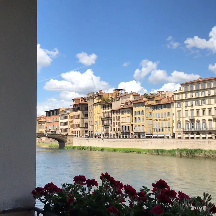 Osteria del Ponte Vecchio - A panorama view from the patio - Italian Near Me - Florence, FI