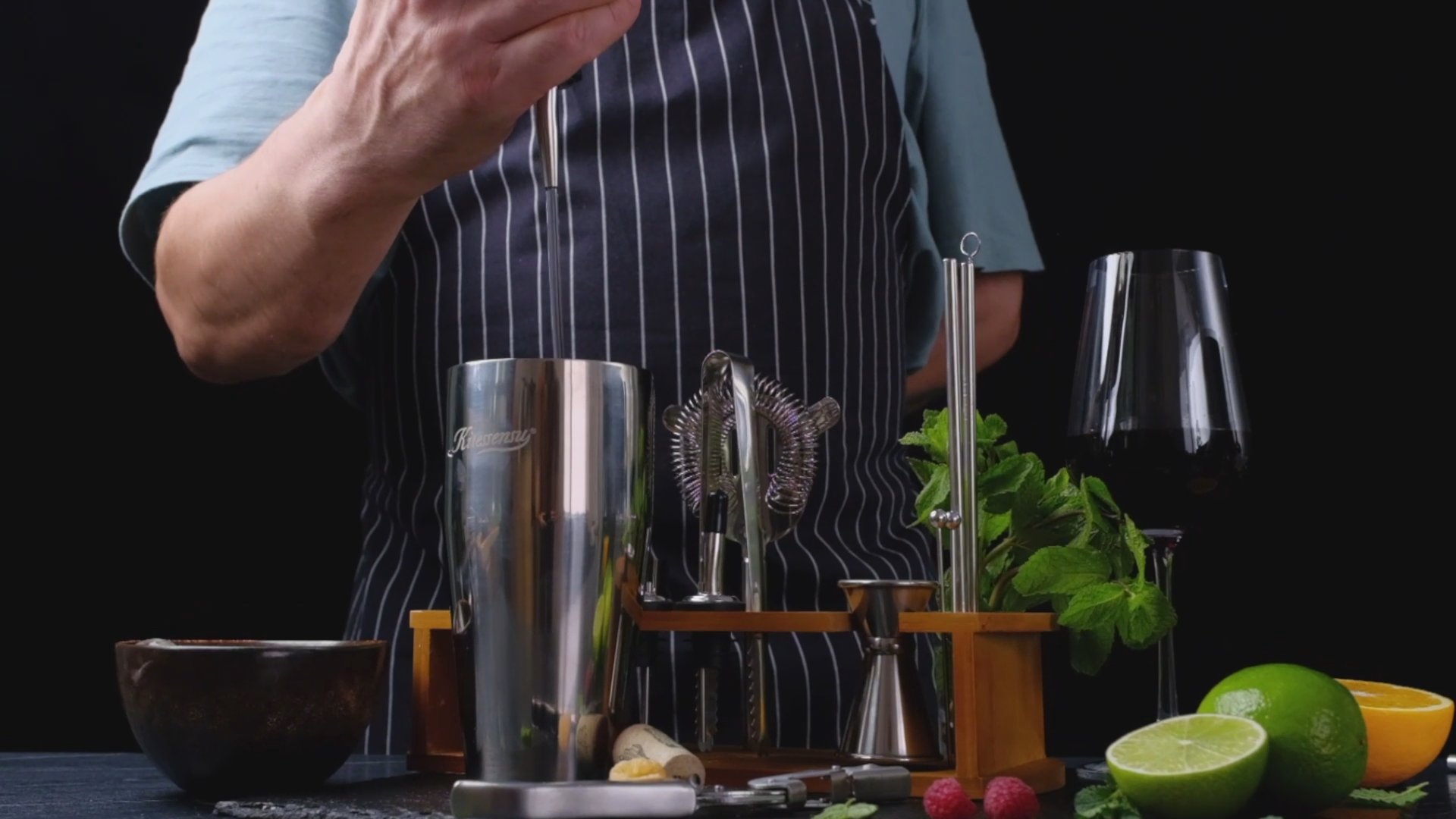 Father's Day Gifts: KITESSENSU Cocktail Shaker Set Bartender Kit with Stand