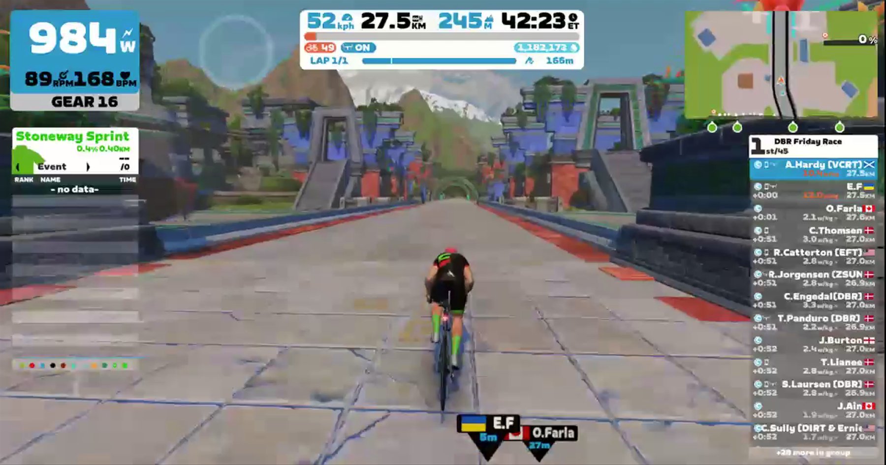 Zwift - Race: DBR Friday Race  (C) on Canopies and Coastlines in Watopia