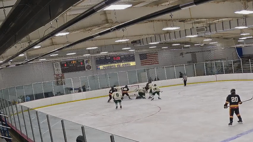 S DuCharme #28 Forward (Black) Tomah-Sparta HS vs Madison Memorial (USHS-WI)