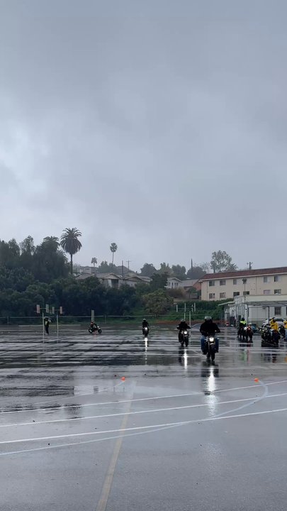 Academy of Motorcycle Operation - Rain gave us zero problems for the drills we had. - Driving Schools Near Me - Pasadena, California