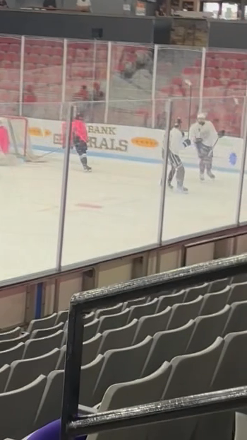 at USHL Main Camp with Muskegon Lumberjacks