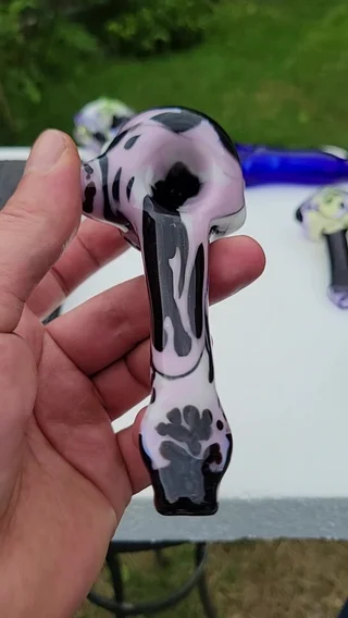 Preview pic of Color splash spoon.  Pink Cadillac,  galaxy,  star white